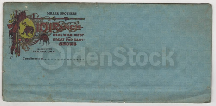 Oklahoma Wild West Show 101 Ranch Antique Broadside Schedule Poster 1927