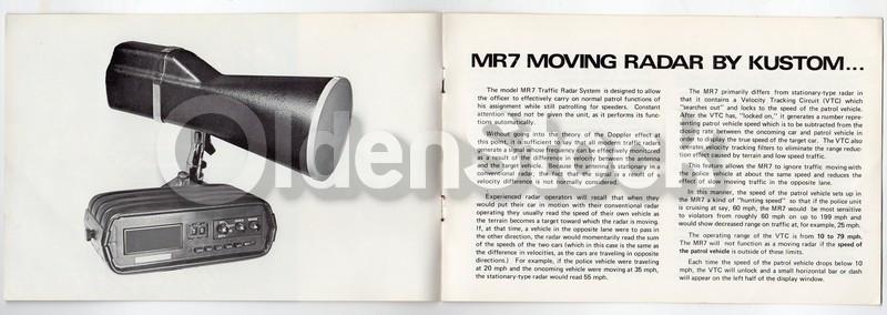 MR7 Moving Radar Vintage Police Speeding Radar Owner's Manual Booklet