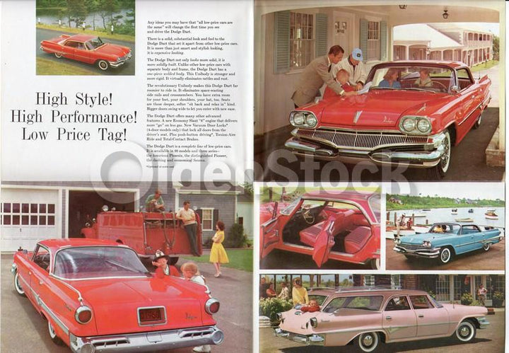 Dodge Dart Classic American Car Vintage 1960s Graphic Advertising Sales Brochure Poster