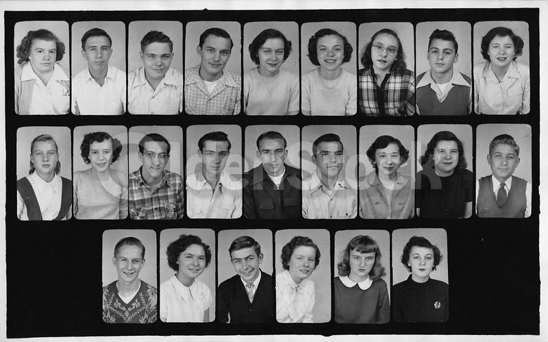 American High School Class Picture Vintage 1950s Teenage Fashions Class Photo
