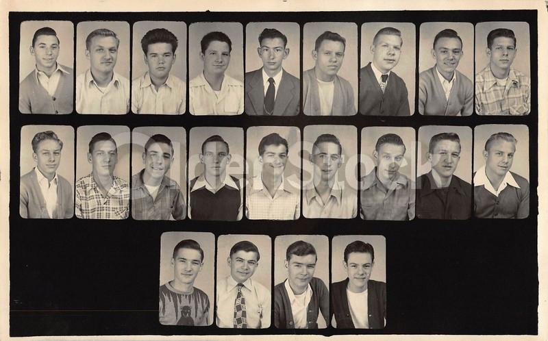 American Boys High School Class Picture Vintage 1950s Teenage Fashions Class Photo