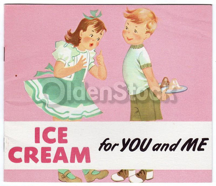 Ice Cream for You and Me Vintage Graphic Illustrated Children's Story Book