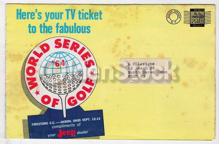 Arnold Palmer 1964 Masters Golf Winner Vintage Jeep Dealership Advertising Flyer