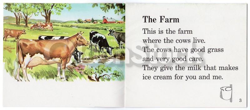 Ice Cream for You and Me Vintage Graphic Illustrated Children's Story Book