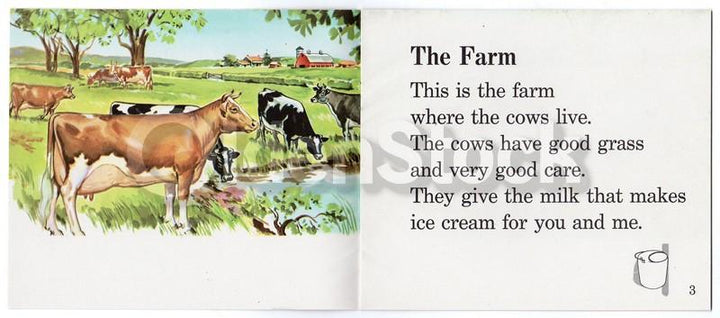 Ice Cream for You and Me Vintage Graphic Illustrated Children's Story Book