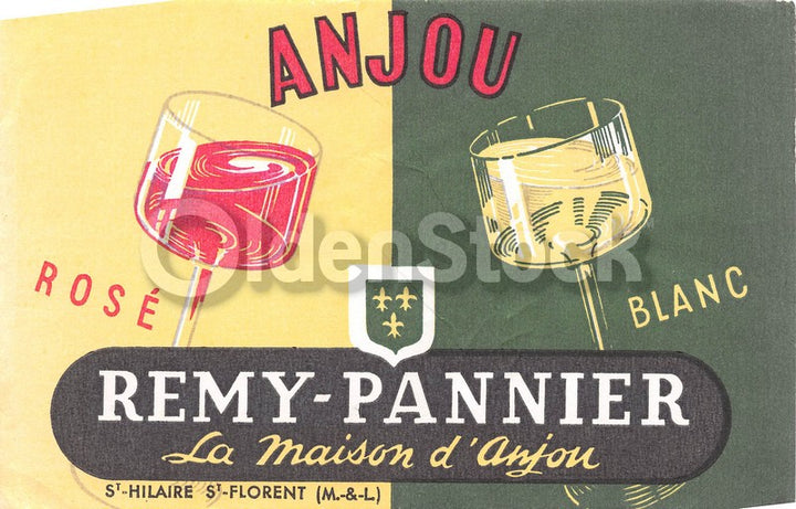 Anjou French Wines Remy Pannier Antique Graphic Advertising Ink Blotter