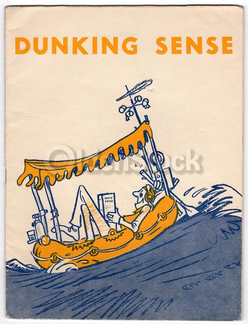 Dunking Sense Vintage Graphic Illustrated WWII Air Force Training Book 1943