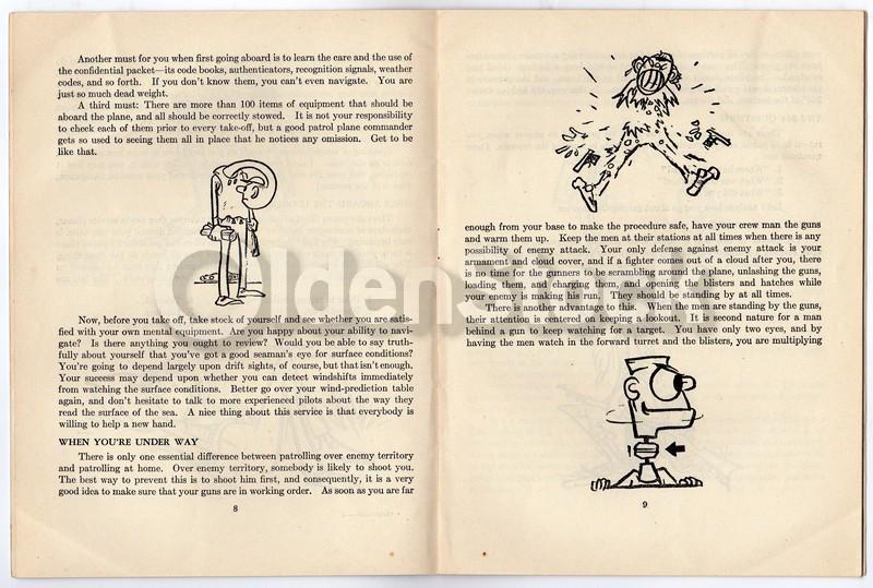 Patrol Sense Vintage Graphic Illustrated WWII Air Force Training Book 1943