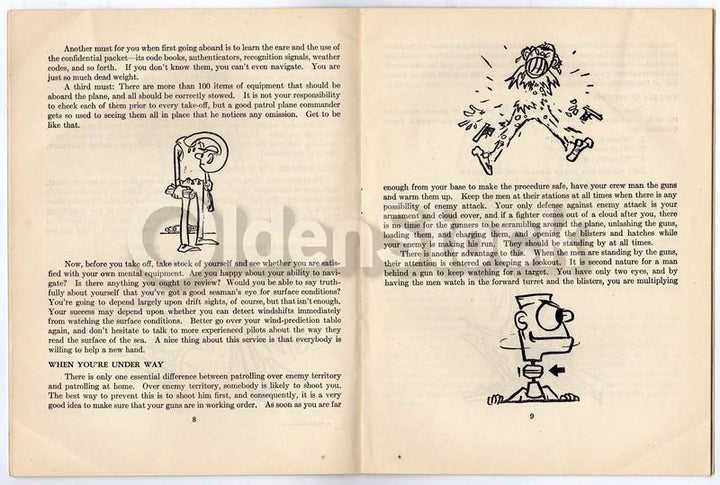 Patrol Sense Vintage Graphic Illustrated WWII Air Force Training Book 1943