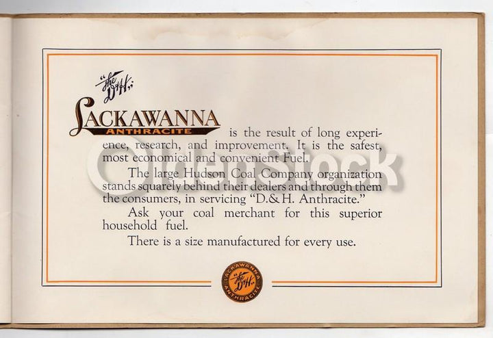 Hudson Coal Company Scranton Lackawanna PA Anthracite Antique Graphic Advertising Book