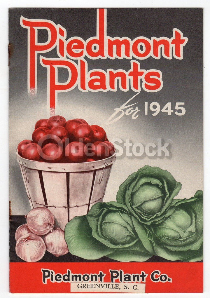 Piedmont Plants Company Greenville South Carolina Vintage Graphic Advertising Catalog