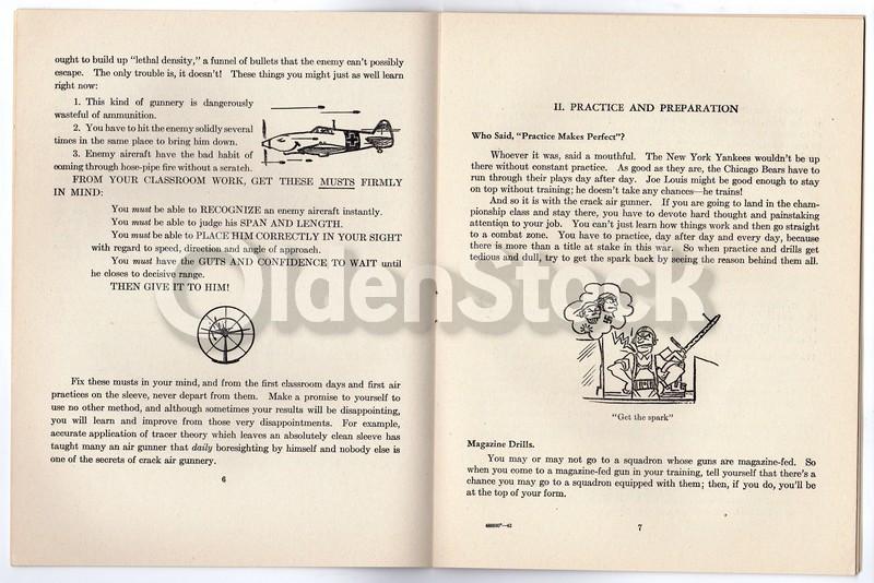 Gunnery Sense Vintage Graphic Illustrated WWII Navy Training Book 1943