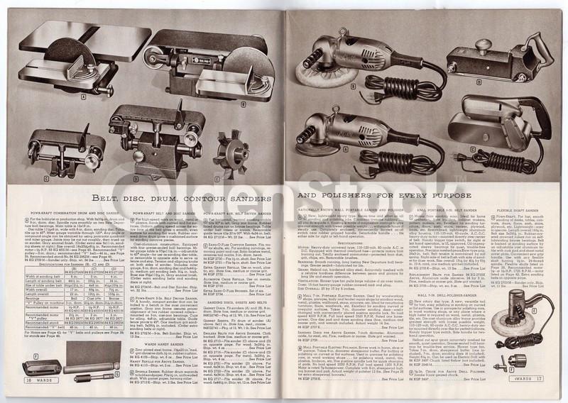 Montgomery Ward Powr-Kraft Vintage Illustrated Power Tool & Welding Catalog 1949