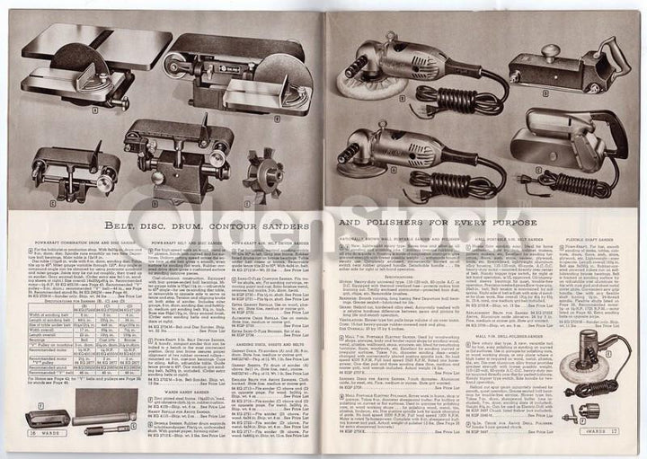Montgomery Ward Powr-Kraft Vintage Illustrated Power Tool & Welding Catalog 1949