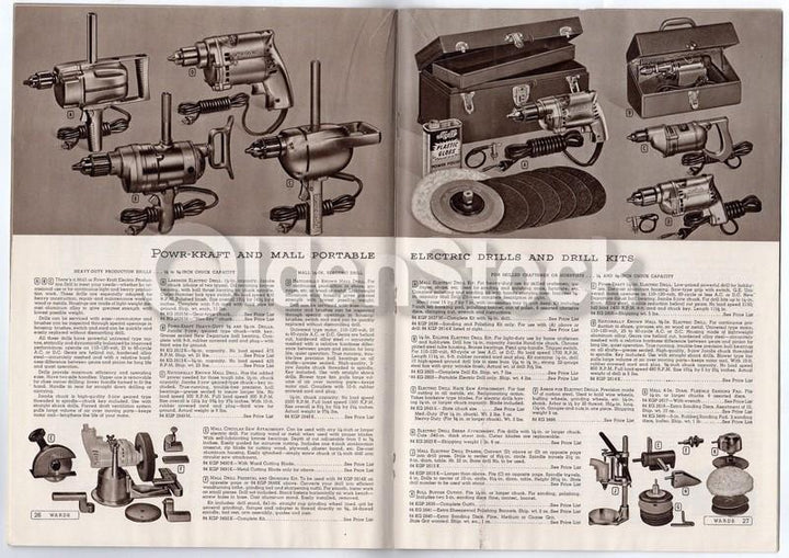 Montgomery Ward Powr-Kraft Vintage Illustrated Power Tool & Welding Catalog 1949