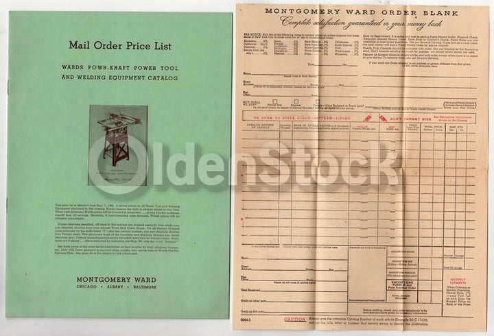 Montgomery Ward Powr-Kraft Vintage Illustrated Power Tool & Welding Catalog 1949