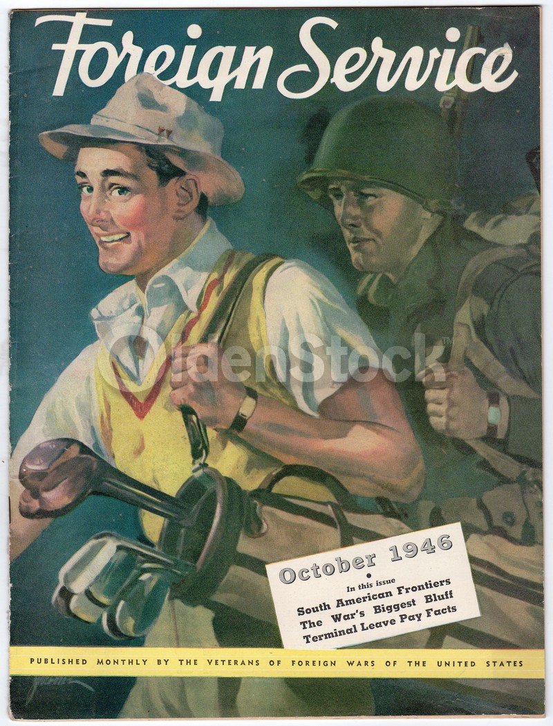 Foreign Service Magazine October 1946 Vintage WWII Veteran's News