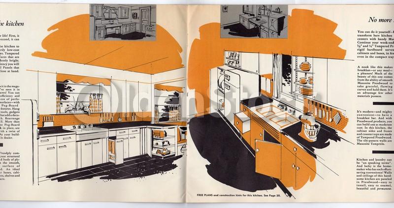 Masonite Presdwood Idea Book Vintage Interior Design Graphic Advertising Book