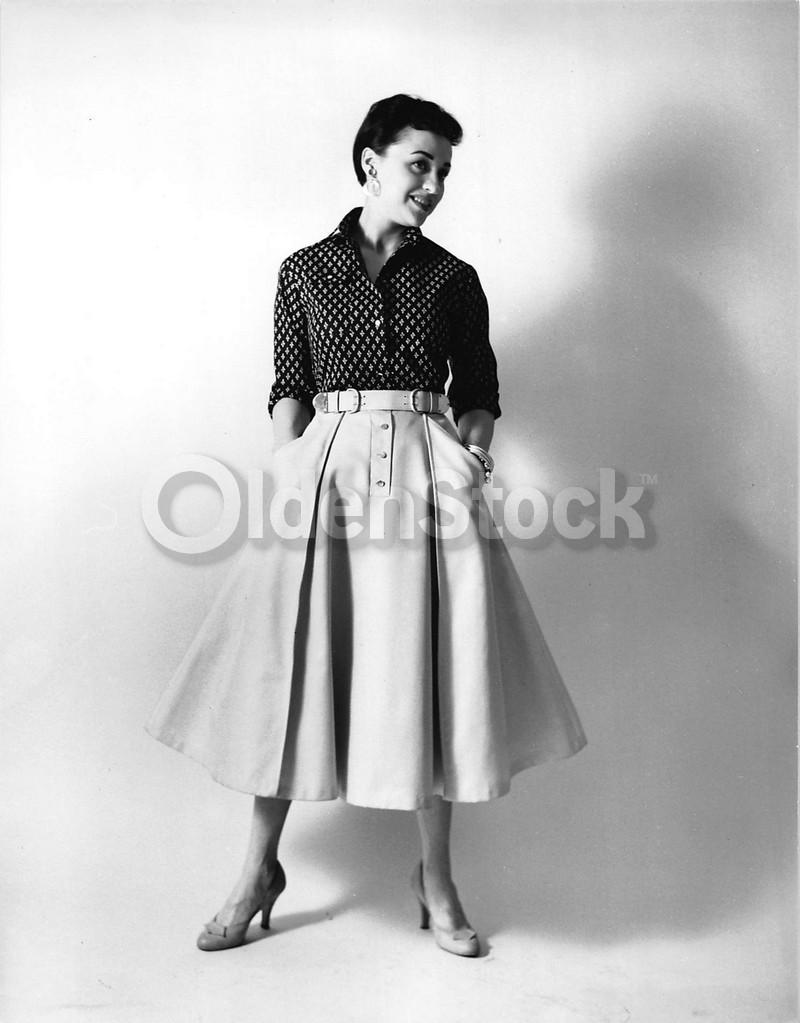 Designer Pleated Skirt Fashion Model Vintage 1960s Women's Fashion Photo