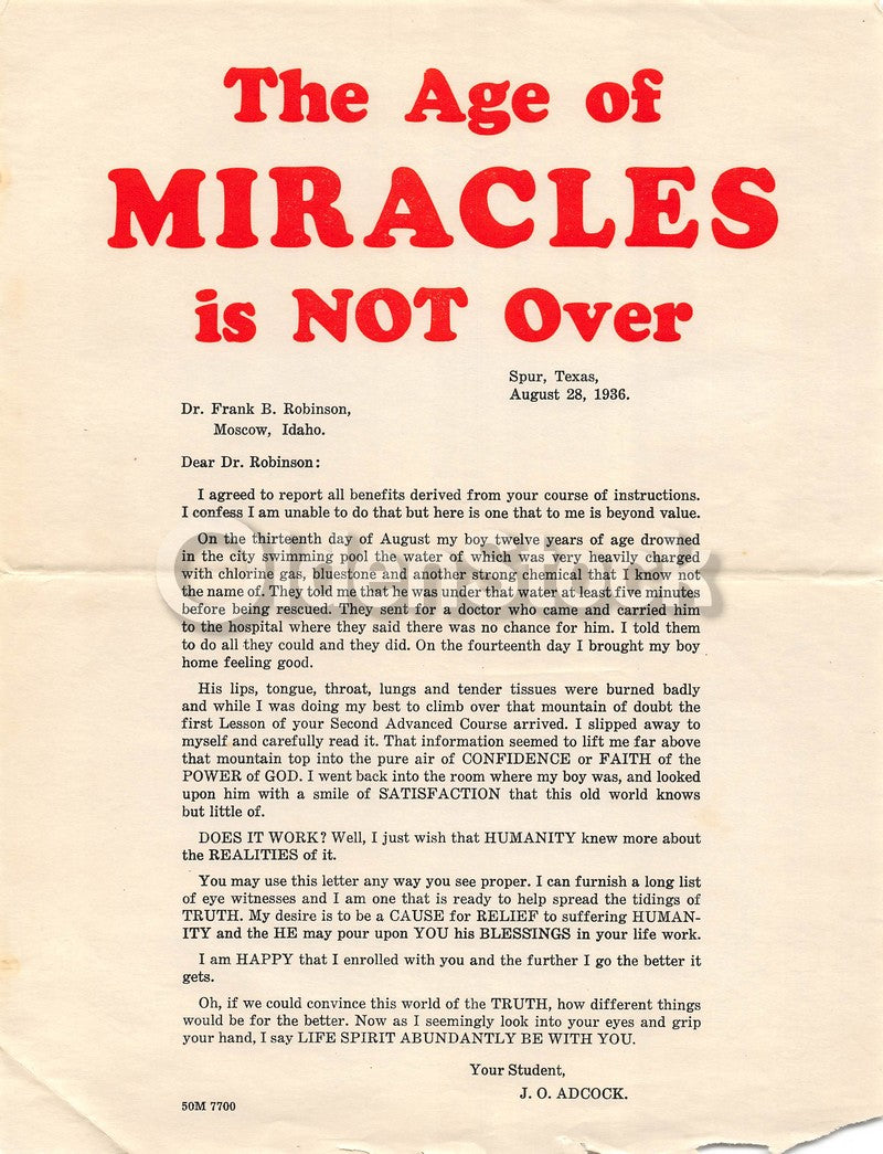 Psychiana Quack Religion Fringe Christianity Antique Advertising Poster Papers lot