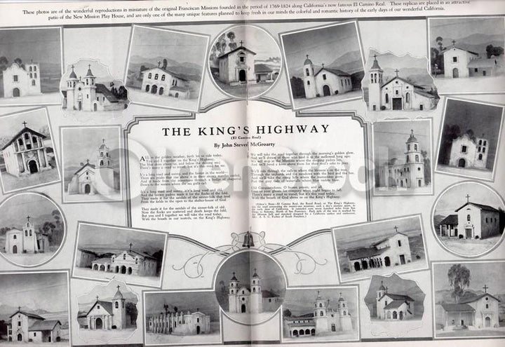 Mission Play by McGroarty Antique 1930s Theatre Play Souvenir Book