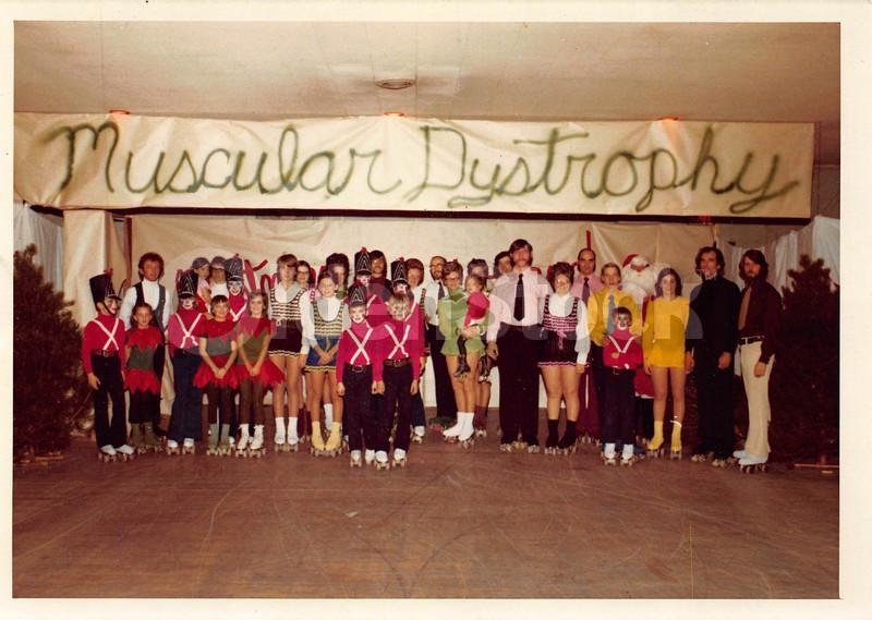 Muscular Dystrophy Kids Roller Skating Benefit Show Vintage 1970s Snapshot Photo