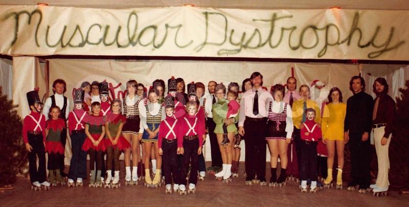 Muscular Dystrophy Kids Roller Skating Benefit Show Vintage 1970s Snapshot Photo
