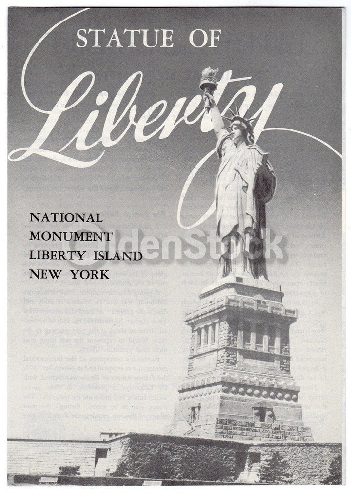 Statue of Liberty Liberty Island New York Vintage Educational Travel Brochure