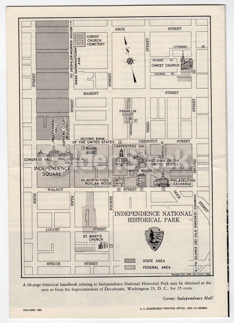 Independence Hall Pennsylvania Vintage Educational Travel Brochure