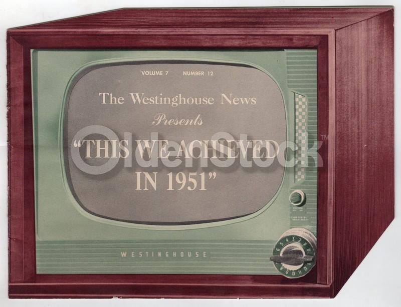 Westinghouse Televisions Vintage Graphic Advertising TV Set Booklet 1951