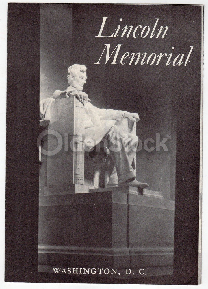 Abraham Lincoln Memorial Washington DC Vintage Educational Travel Brochure