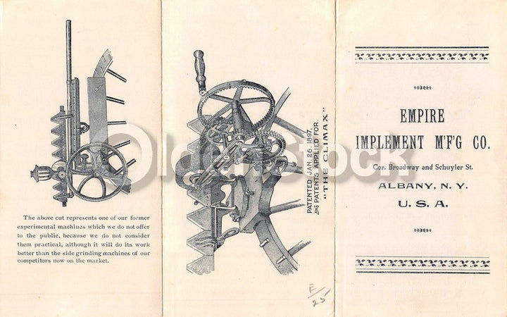 Empire Implement Co. Albany NY Farm Inventions Antique Graphic Advertising Brochure