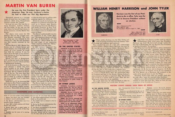 Our Presidents and Their Times Vintage 1950s Political Education Magazine