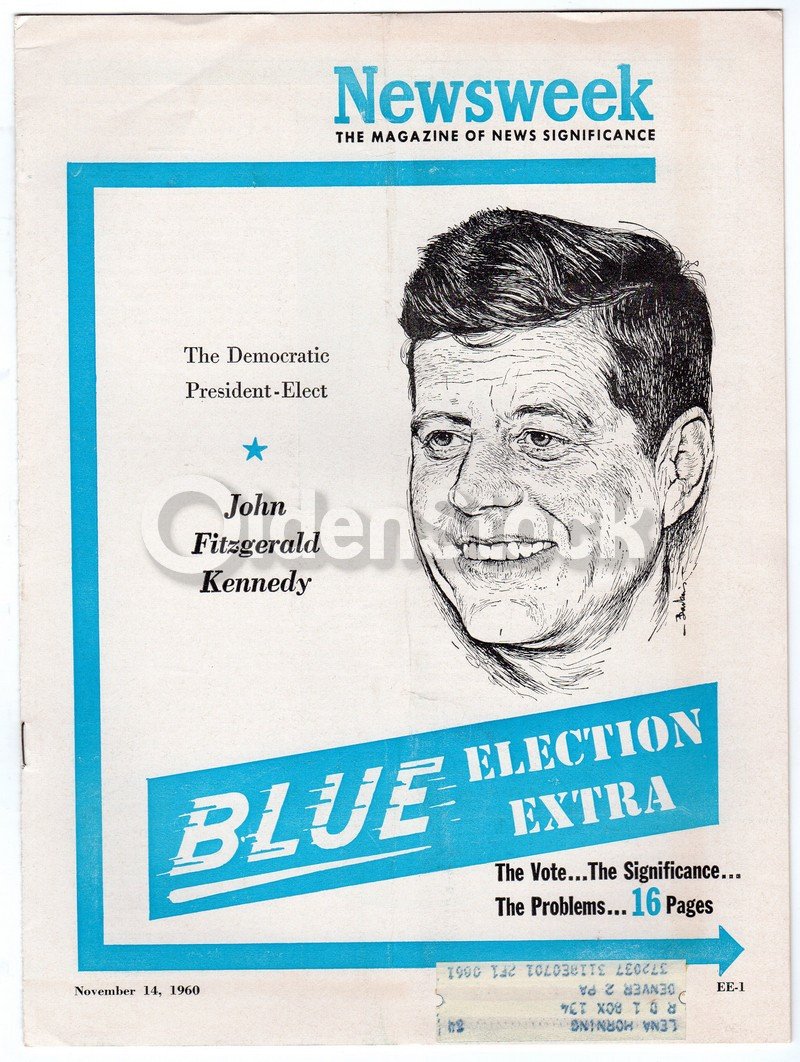 President John F. Kennedy Vintage Newsweek Magazine Election Extra 1960