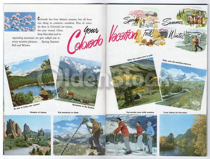 Colorado Rocky Mountain National Park Vintage 1950s Travel Advertising Booklet