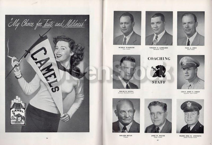 Army vs Michigan 1950s NCAA Football Game Lon Keller Program & Ticket Stub