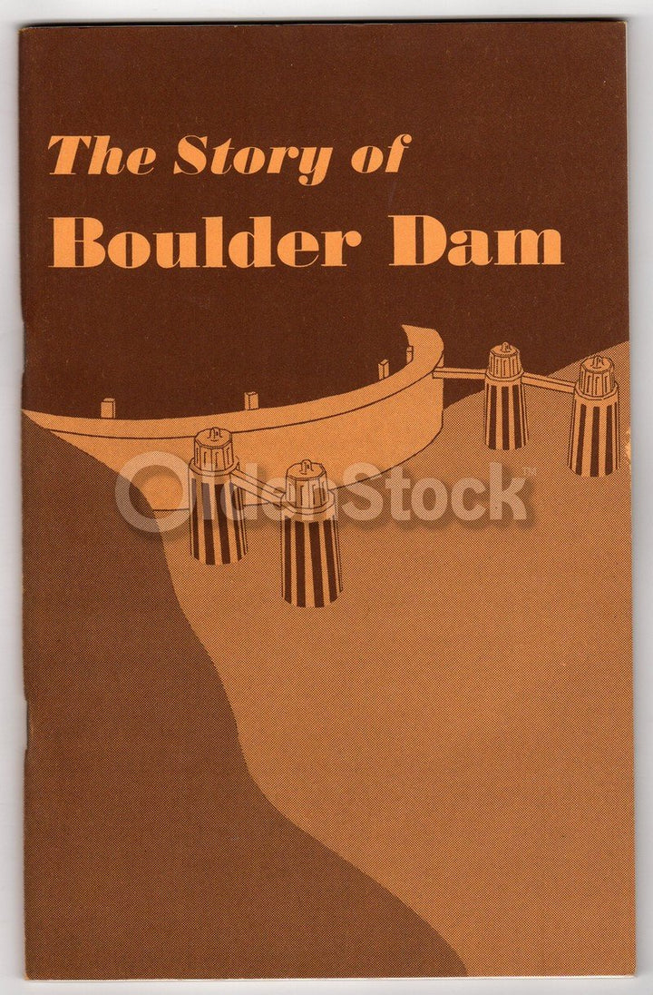 The Story of Boulder Dam Vintage 1940s Graphic Illustrated History Book