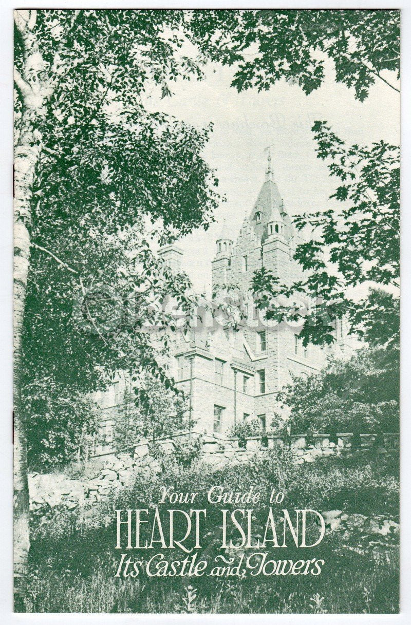 Heart Island Bolt Castle Towers Vintage Graphic Advertising Travel Brochure