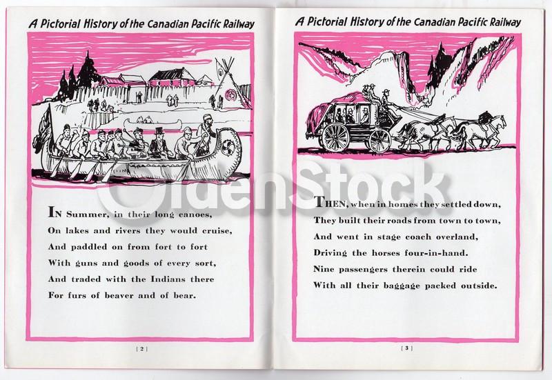 Canadian Pacific Railway Vintage Graphic Illustrated History Children's Book 1939