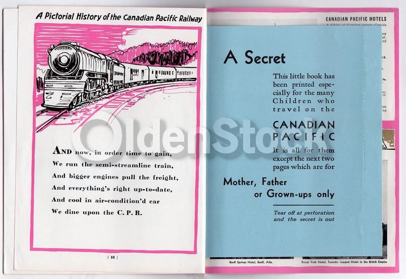 Canadian Pacific Railway Vintage Graphic Illustrated History Children's Book 1939