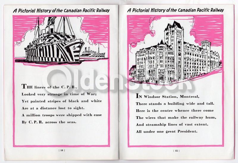 Canadian Pacific Railway Vintage Graphic Illustrated History Children's Book 1939