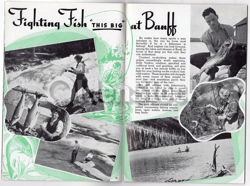 Banff & Glacier National Parks Vintage Graphic Advertising Travel Brochure