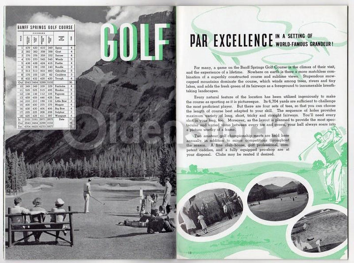 Banff & Glacier National Parks Vintage Graphic Advertising Travel Brochure