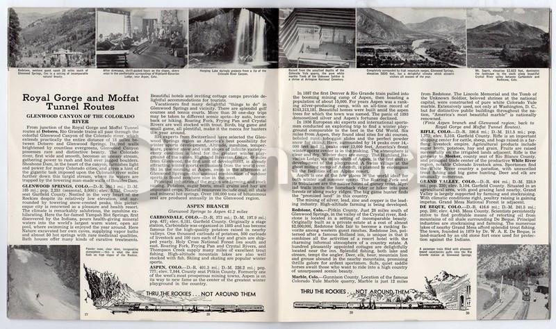 Denver & Rio Grande Western Railroad Vintage 1930s Rocky Mountains Travel Brochure