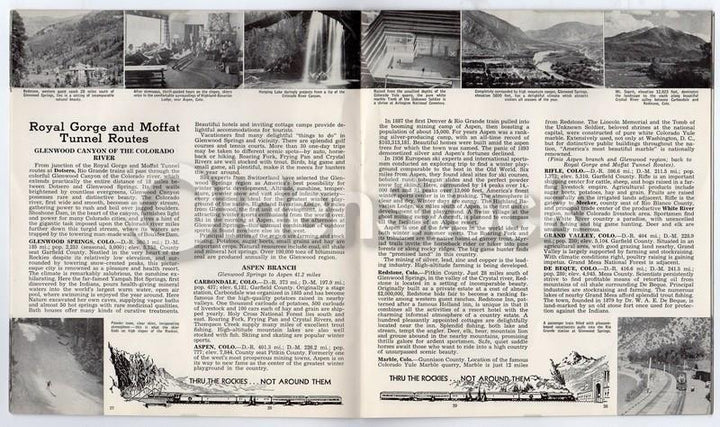 Denver & Rio Grande Western Railroad Vintage 1930s Rocky Mountains Travel Brochure
