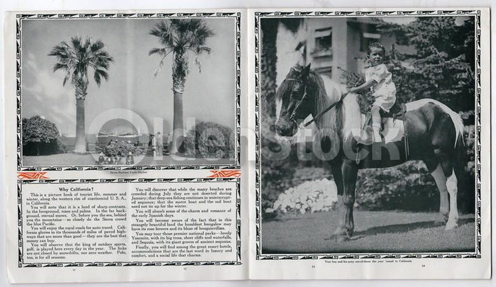 Lovely California Santa Fe Railroad Antique Graphic Advertising Travel Brochure