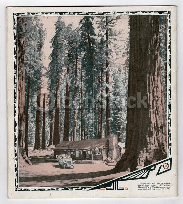 Lovely California Santa Fe Railroad Antique Graphic Advertising Travel Brochure