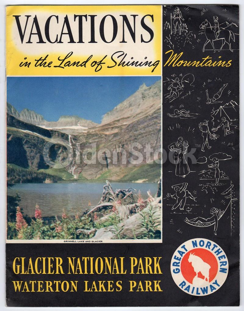 Glacier National Park Vintage 1930s Great Northern Railway Graphic Advertising Booklet