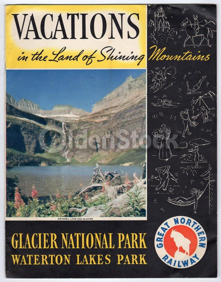 Glacier National Park Vintage 1930s Great Northern Railway Graphic Advertising Booklet