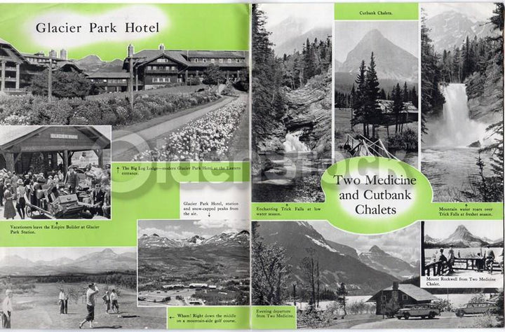 Glacier National Park Vintage 1930s Great Northern Railway Graphic Advertising Booklet